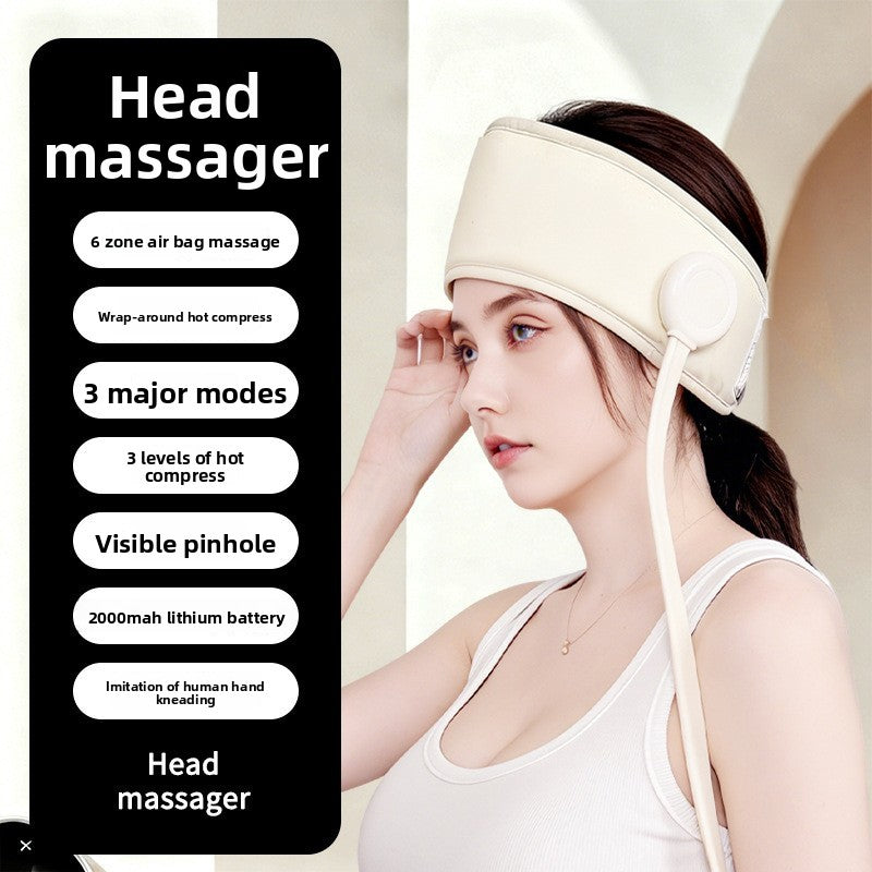 Automatic Airbag Head Massager with Heat Therapy