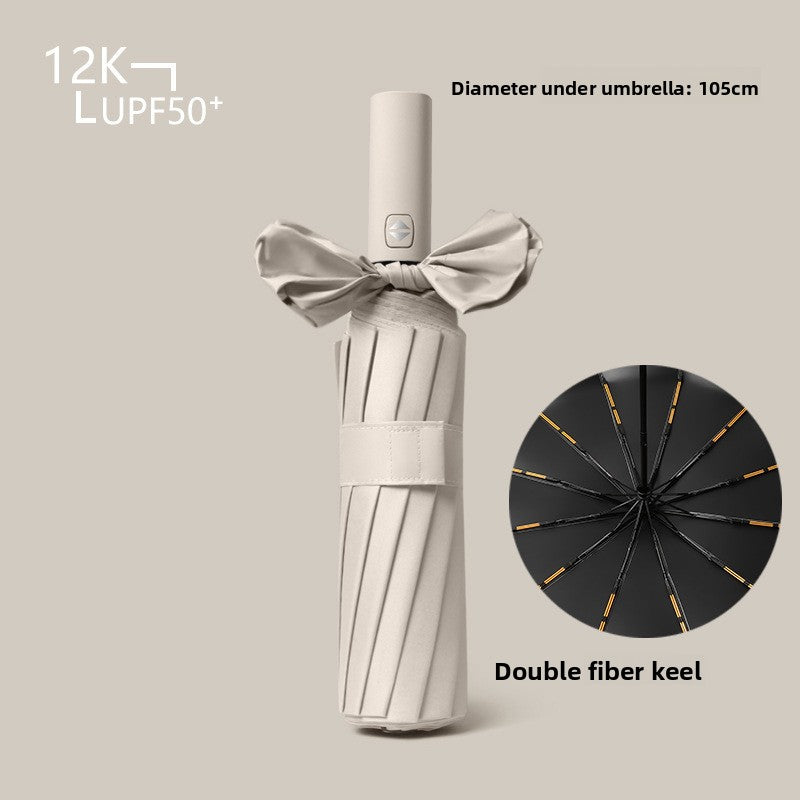 Automatic Folding Umbrella for Sun and Rain Protection