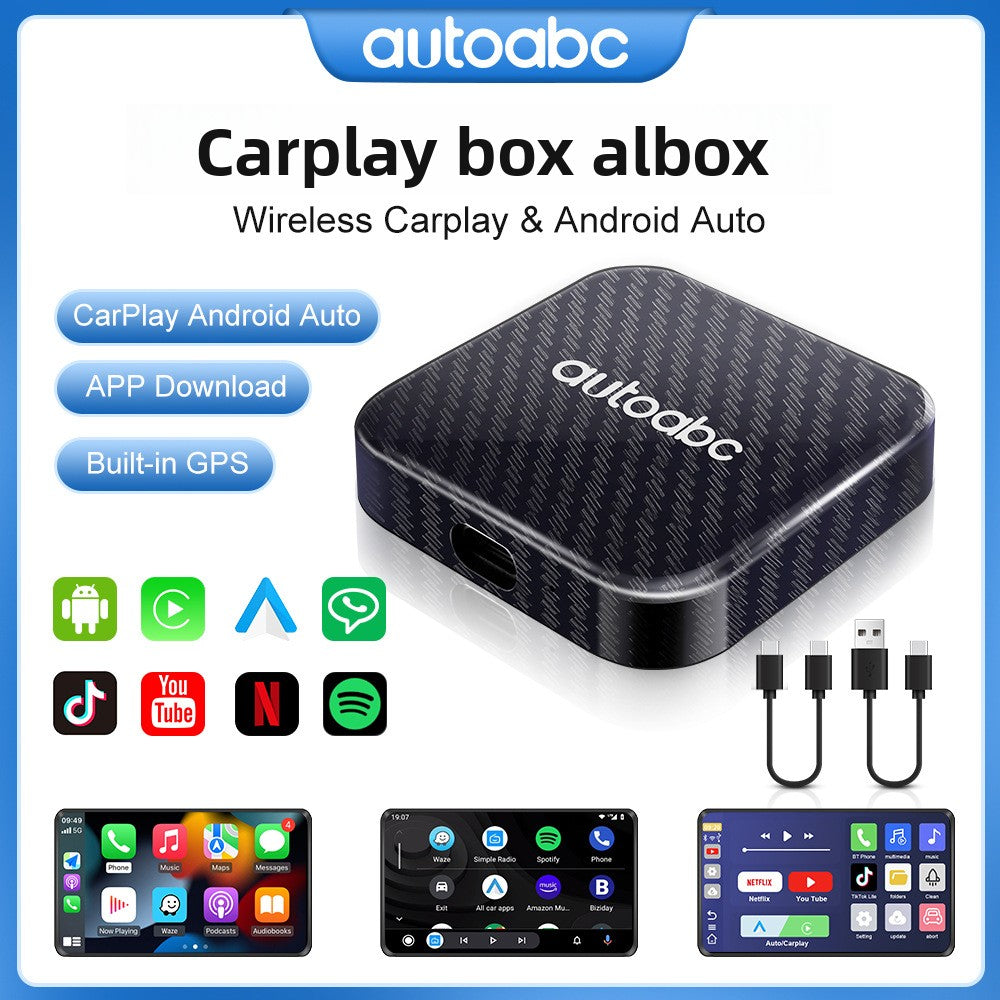 Wireless CarPlay AI Box for Android Auto with Streaming Apps