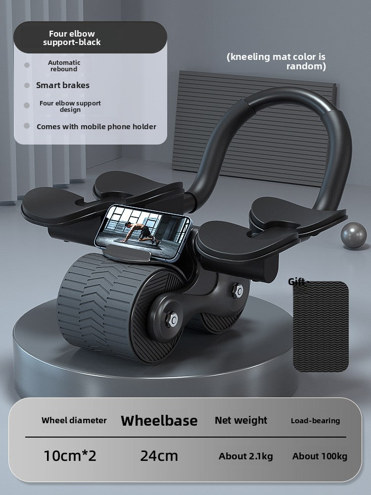 Automatic Rebound Abdominal Wheel with Elbow Support for Home Fitness