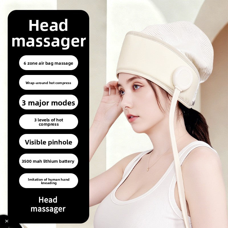 Automatic Airbag Head Massager with Heat Therapy
