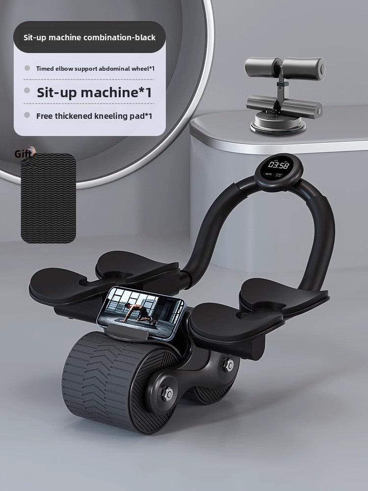 Automatic Rebound Abdominal Wheel with Elbow Support for Home Fitness