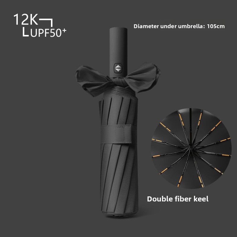 Automatic Folding Umbrella for Sun and Rain Protection