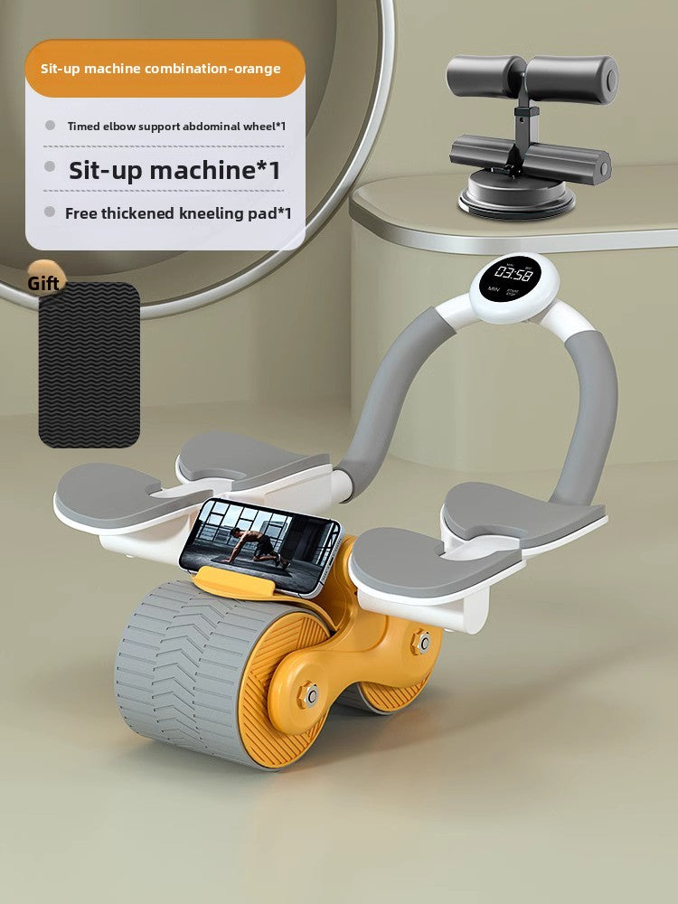 Automatic Rebound Abdominal Wheel with Elbow Support for Home Fitness