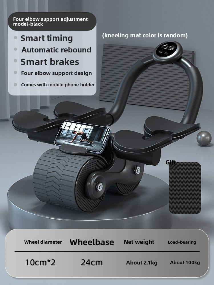 Automatic Rebound Abdominal Wheel with Elbow Support for Home Fitness