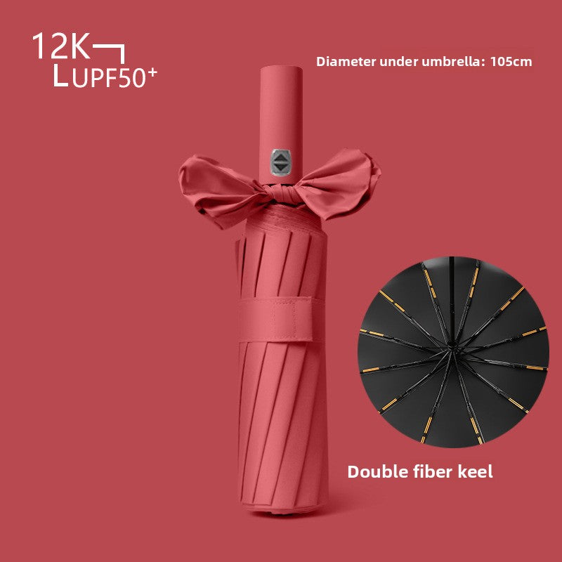 Automatic Folding Umbrella for Sun and Rain Protection